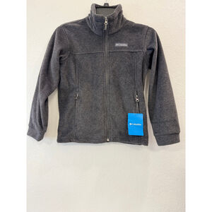 Girls Columbia Fleece Jacket Size‎ S Gray Full Zip